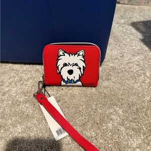 Marc Tetro Red Wristlet with Dog Design